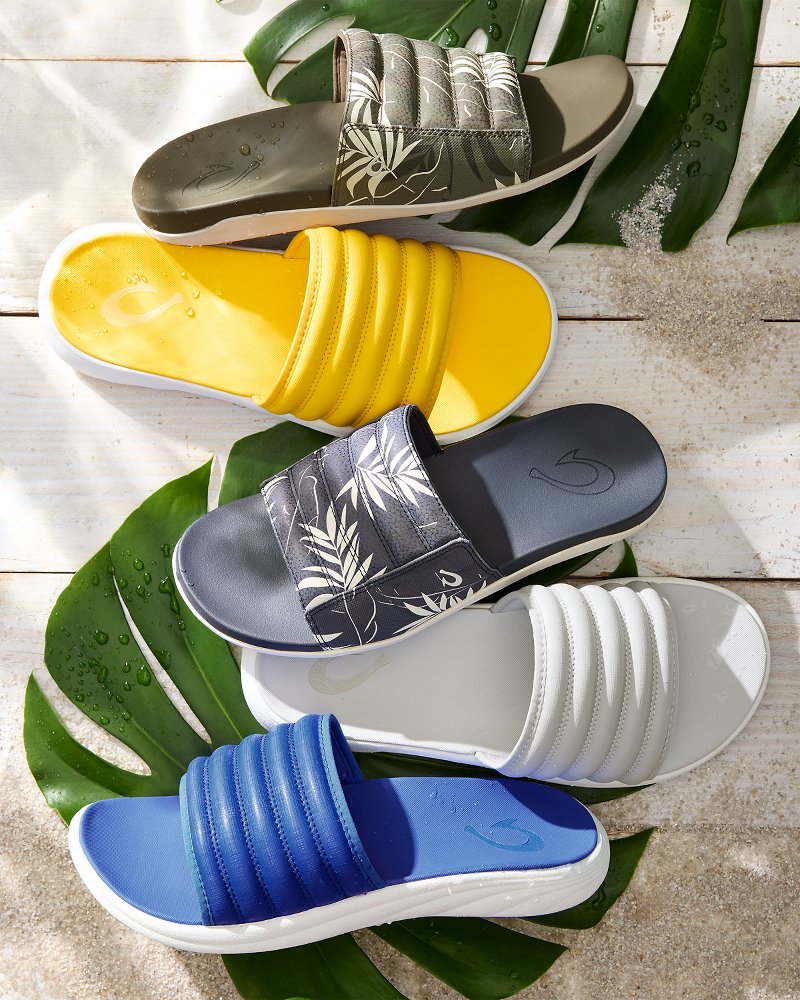 OluKai® Maha 'Olu Slides Hunter | Tommy Bahama Great Value - OluKai® Maha 'Olu Slides