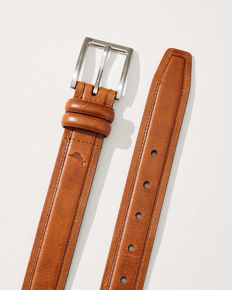 Drop Edge Stitch Belt Tan | Tommy Bahama Smart Buy - Drop Edge Stitch Belt