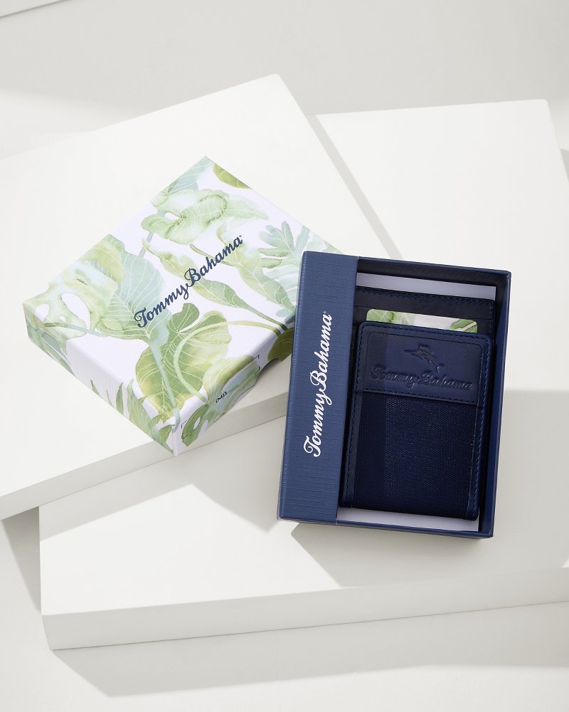Wide Magnetic Wallet Navy | Tommy Bahama Special Offer - Wide Magnetic Wallet