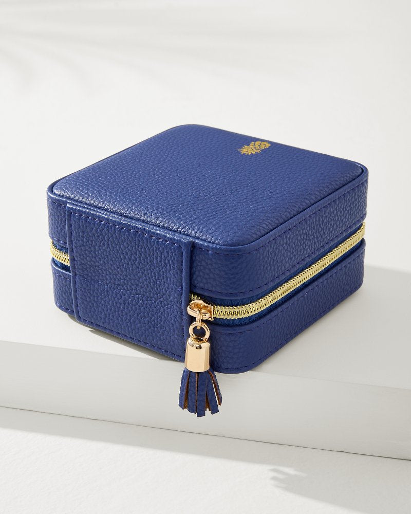 Leah Navy Travel Jewelry Case Navy | Tommy Bahama Customer Favorite - Leah Navy Travel Jewelry Case