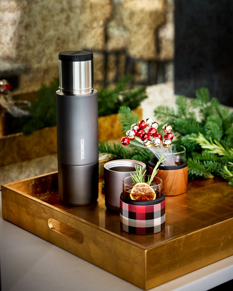 Corkcicle® 36-oz. Travel Thermos With Built-In Cups Slate | Tommy Bahama Exclusive - Corkcicle® 36-oz. Travel Thermos With Built-In Cups