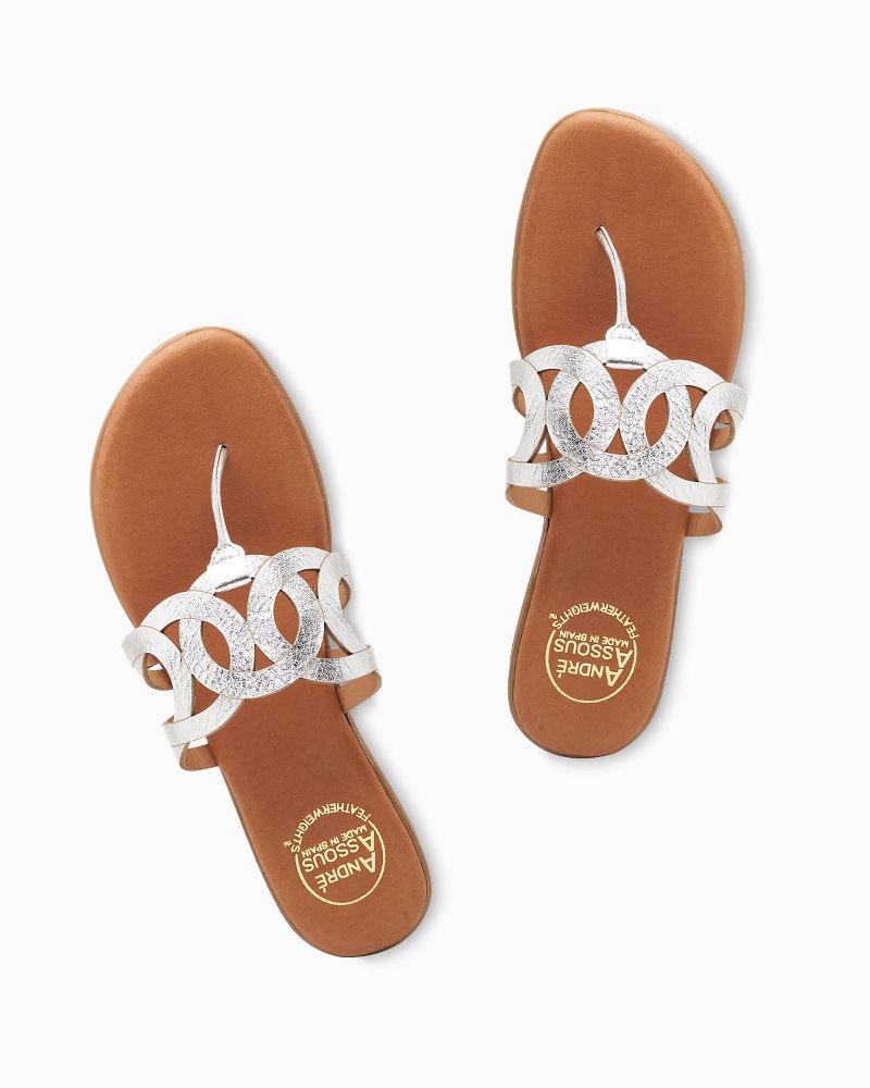 André Assous Nature Featherweights™ Metallic Sandals Silver | Tommy Bahama Trending - André Assous Nature Featherweights™ Metallic Sandals