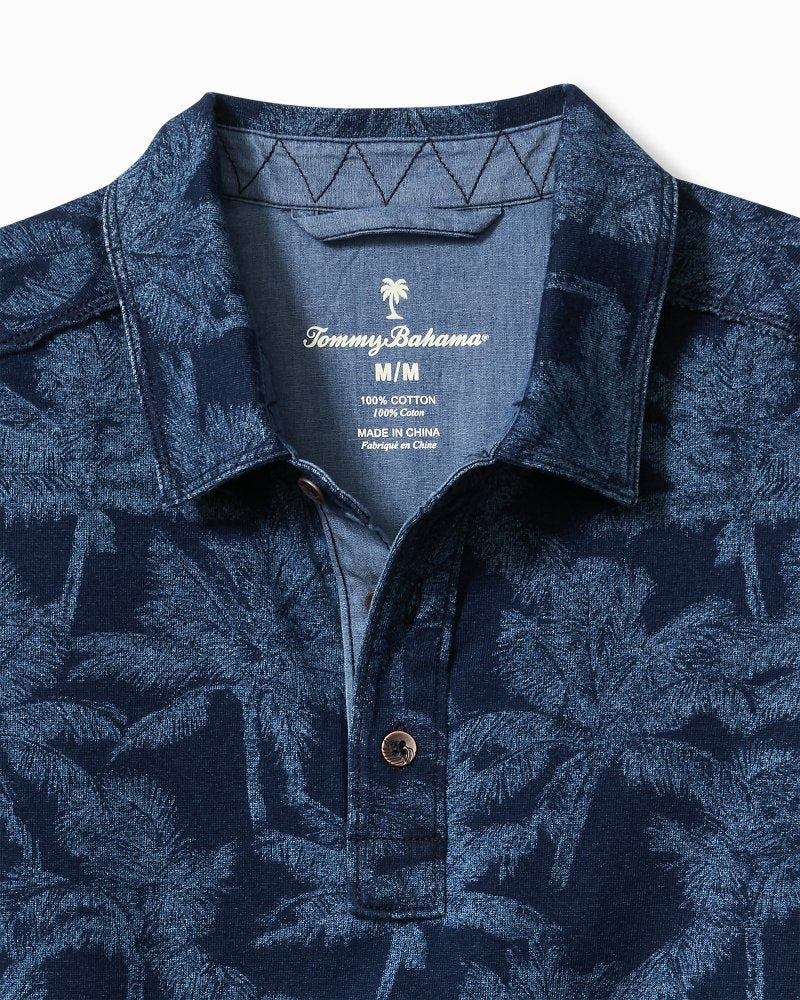 Big & Tall Palm Impressions Polo Indigo | Tommy Bahama Trending - Big & Tall Palm Impressions Polo