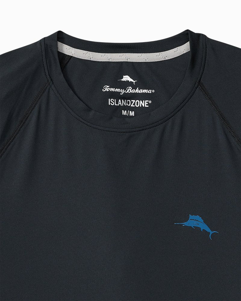 Big & Tall Chill Time Surf IslandZone® Short-Sleeve Rash Guard Jet Black | Tommy Bahama Recommended - Big & Tall Chill Time Surf IslandZone® Short-Sleeve Rash Guard
