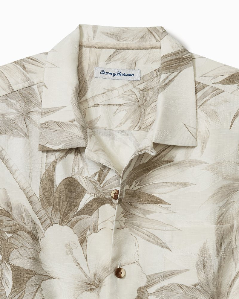 Big & Tall Flora Oasis IslandZone® Camp Shirt Pure Khaki | Tommy Bahama Exclusive - Big & Tall Flora Oasis IslandZone® Camp Shirt