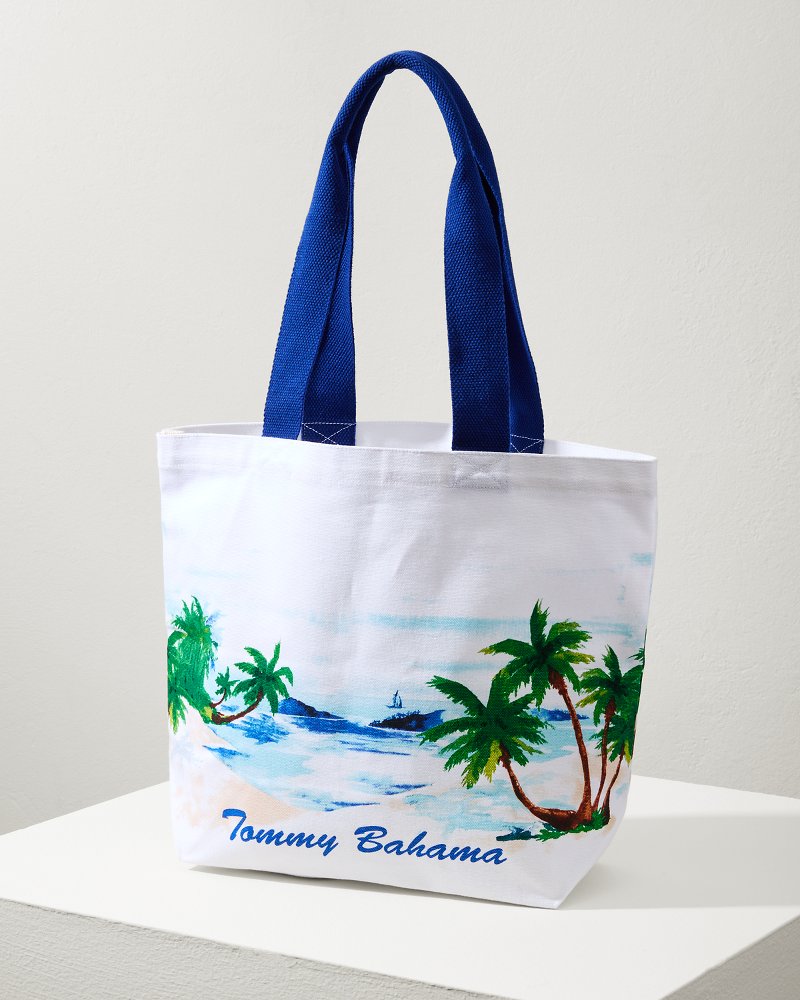 Beach Print Reusable Tote Multicolor | Tommy Bahama Classic - Beach Print Reusable Tote