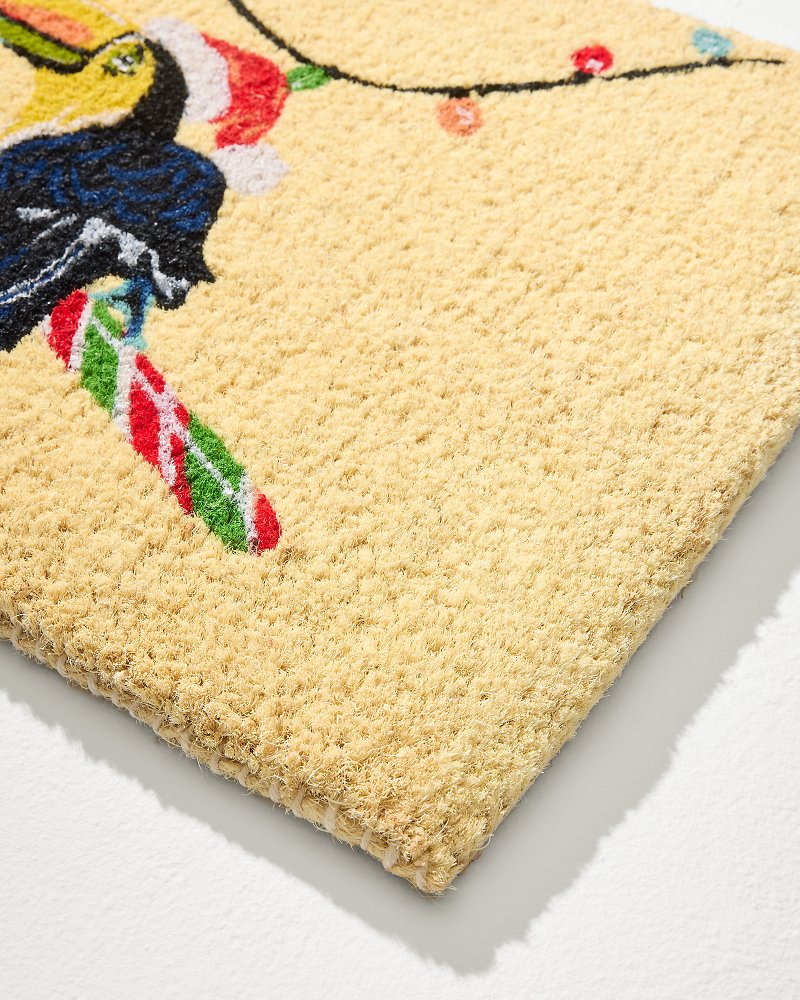 Santa's Toucan Coir Door Mat Multicolor | Tommy Bahama New - Santa's Toucan Coir Door Mat