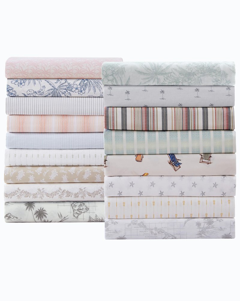 Lovely Palms 4-Piece King Sheet Set Pink | Tommy Bahama Top Pick - Lovely Palms 4-Piece King Sheet Set
