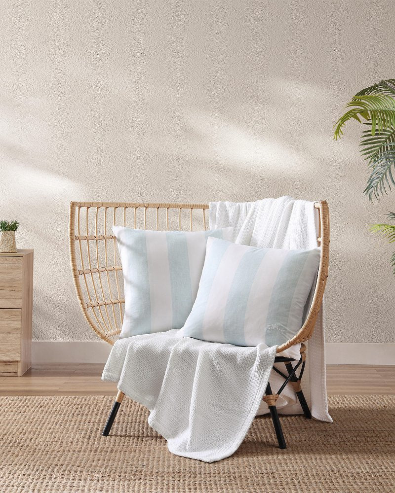 Awning Stripe Blue Decorative Pillow Blue | Tommy Bahama Everyday - Awning Stripe Blue Decorative Pillow
