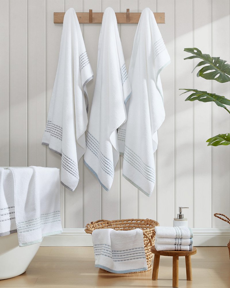 Cliff Side Green 3-Piece Towel Set Sage | Tommy Bahama Signature - Cliff Side Green 3-Piece Towel Set