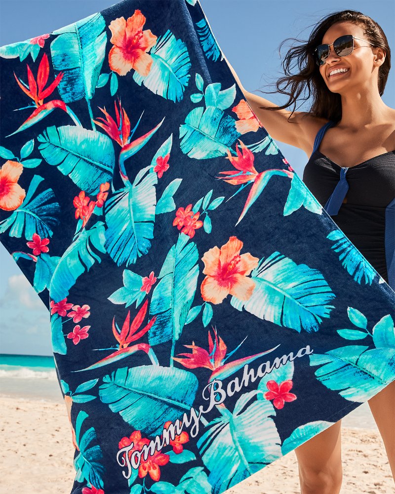 Palms Grove & Blue Muse Beach Towels — Set of 2 Multicolor | Tommy Bahama Trending - Palms Grove & Blue Muse Beach Towels — Set of 2