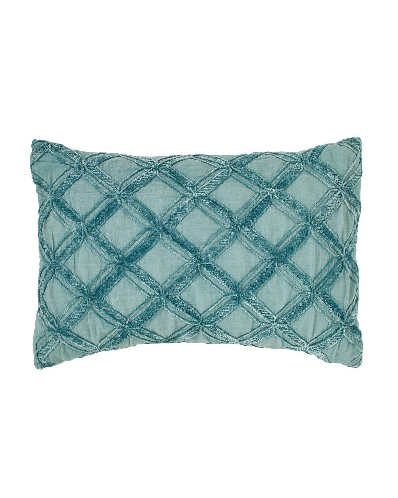 Chenille Diamond Blue Throw Pillow Blue | Tommy Bahama Classic - Chenille Diamond Blue Throw Pillow