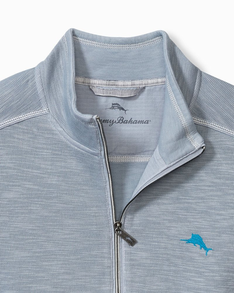 Tobago Bay Full-Zip Sweatshirt Iced Slate | Tommy Bahama Special Offer - Tobago Bay Full-Zip Sweatshirt