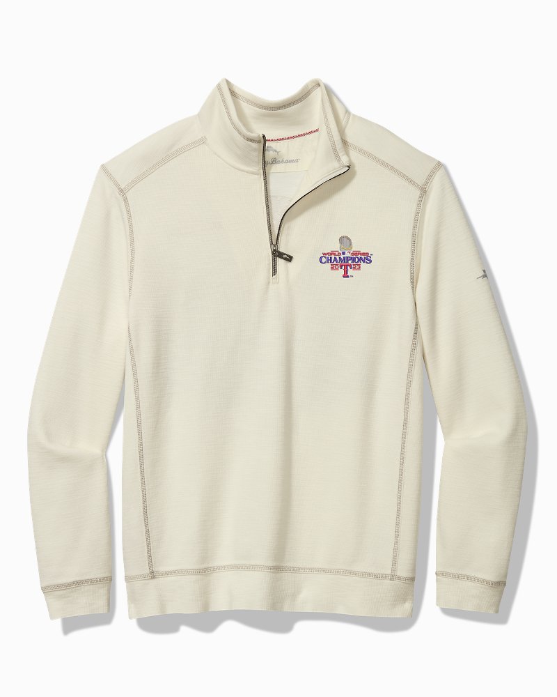 2023 MLB® World Series™ Tobago Bay Half-Zip Sweatshirt texas_rangers | Tommy Bahama Recommended - 2023 MLB® World Series™ Tobago Bay Half-Zip Sweatshirt