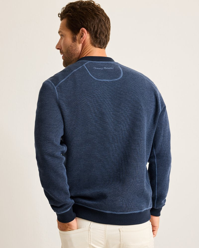 Flip Coast Reversible Abaco Sweatshirt Blue Note Heather | Tommy Bahama Classic - Flip Coast Reversible Abaco Sweatshirt
