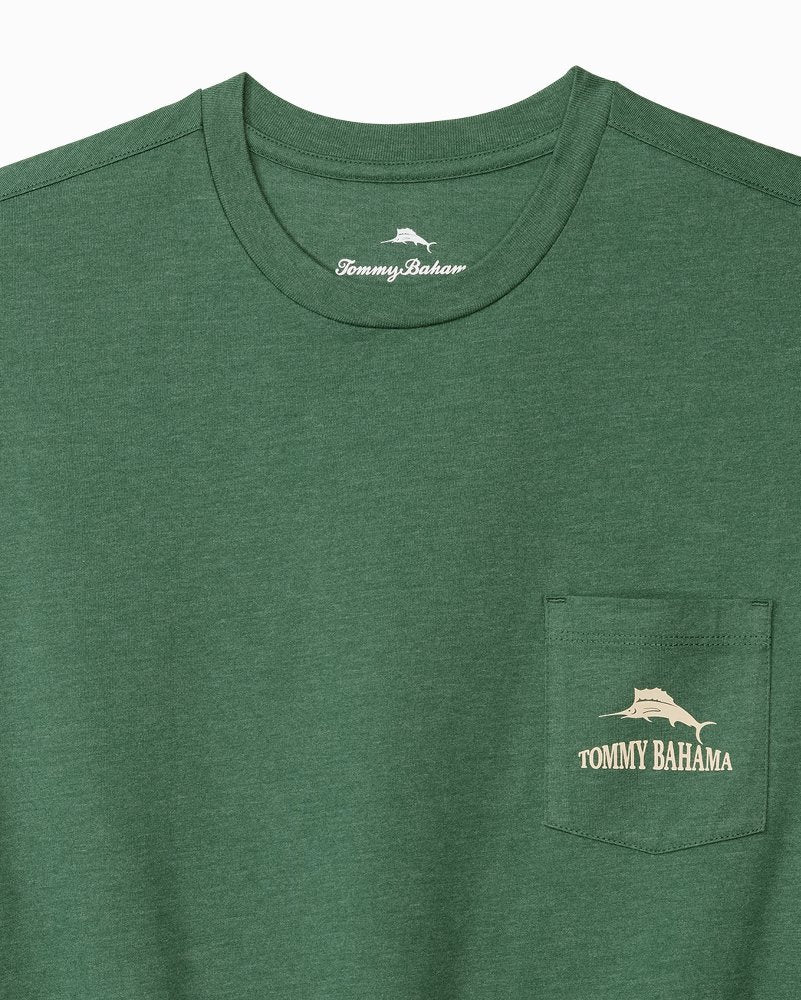 Between the Ryes Graphic Pocket T-Shirt Green Meadow Heather | Tommy Bahama Customer Favorite - Between the Ryes Graphic Pocket T-Shirt