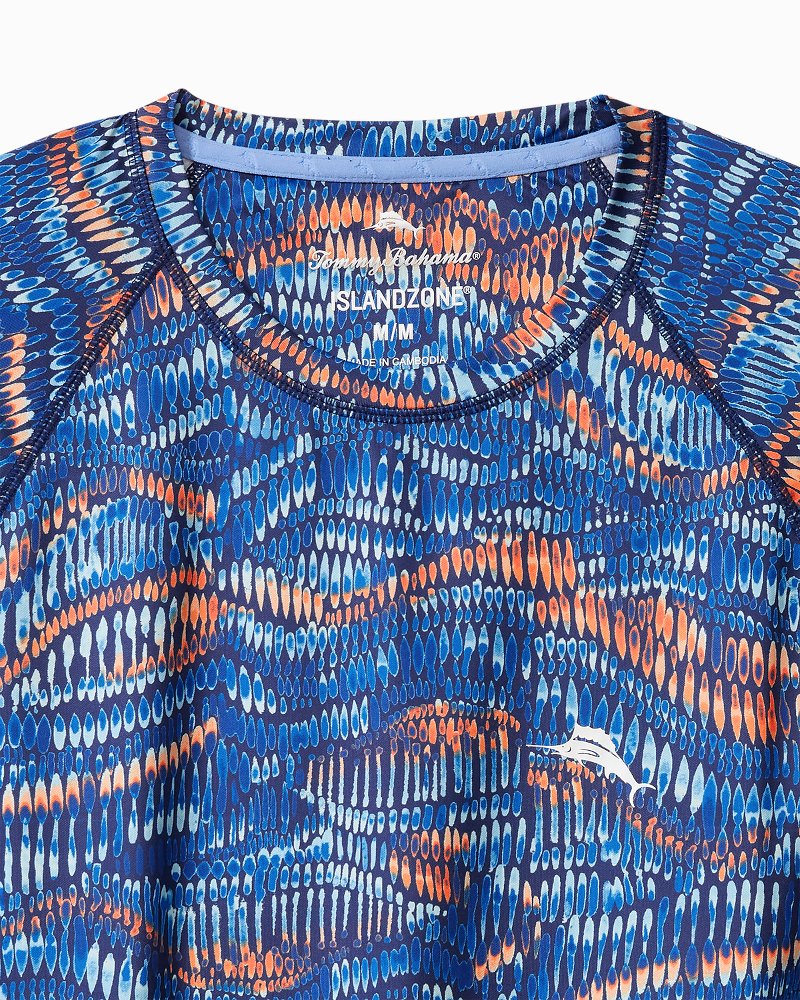 Monte Rio Geo Crew IslandZone® Rash Guard Kingdom Blue | Tommy Bahama Quality - Monte Rio Geo Crew IslandZone® Rash Guard