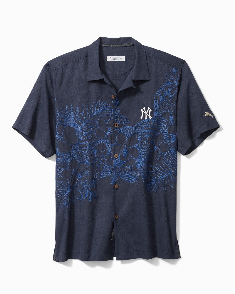 <i>MLB®</i> Game Day Lei IslandZone® Camp Shirt new_york_yankees | Tommy Bahama Premium - <i>MLB®</i> Game Day Lei IslandZone® Camp Shirt