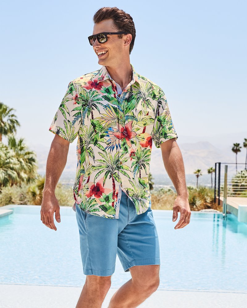Tepito Garden IslandZone® Camp Shirt Coconut Cream | Tommy Bahama Sale - Tepito Garden IslandZone® Camp Shirt