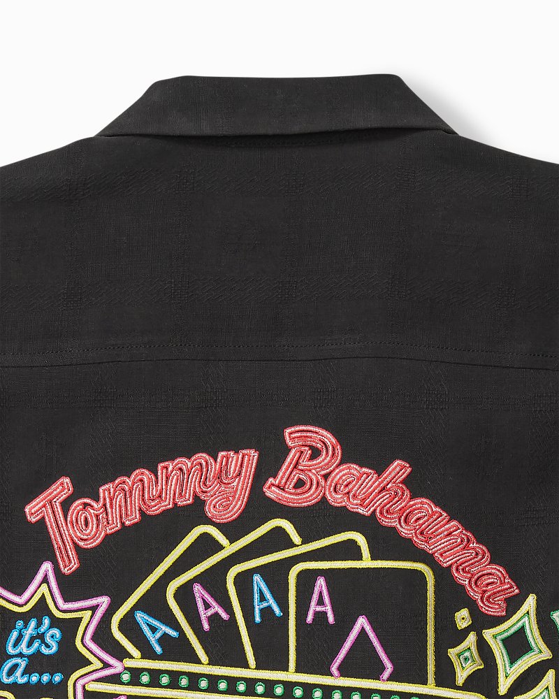 Vegas State of Mind Silk Camp Shirt Black | Tommy Bahama Signature - Vegas State of Mind Silk Camp Shirt
