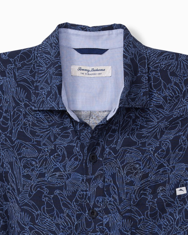 Veracruz Cay Paradise Pajaro Short-Sleeve Shirt Deep Tahoe | Tommy Bahama Trending - Veracruz Cay Paradise Pajaro Short-Sleeve Shirt