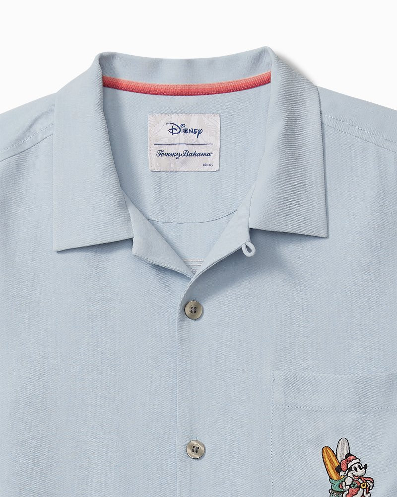 Disney Huladay Sleigh Ride Silk Camp Shirt Silvery Blue | Tommy Bahama Trusted - Disney Huladay Sleigh Ride Silk Camp Shirt