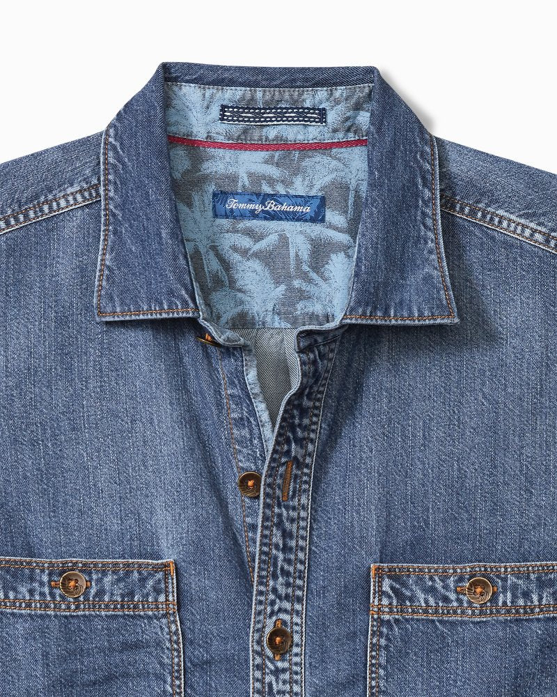 Indio Canyon Long-Sleeve Shirt Dark Indigo | Tommy Bahama Premium - Indio Canyon Long-Sleeve Shirt
