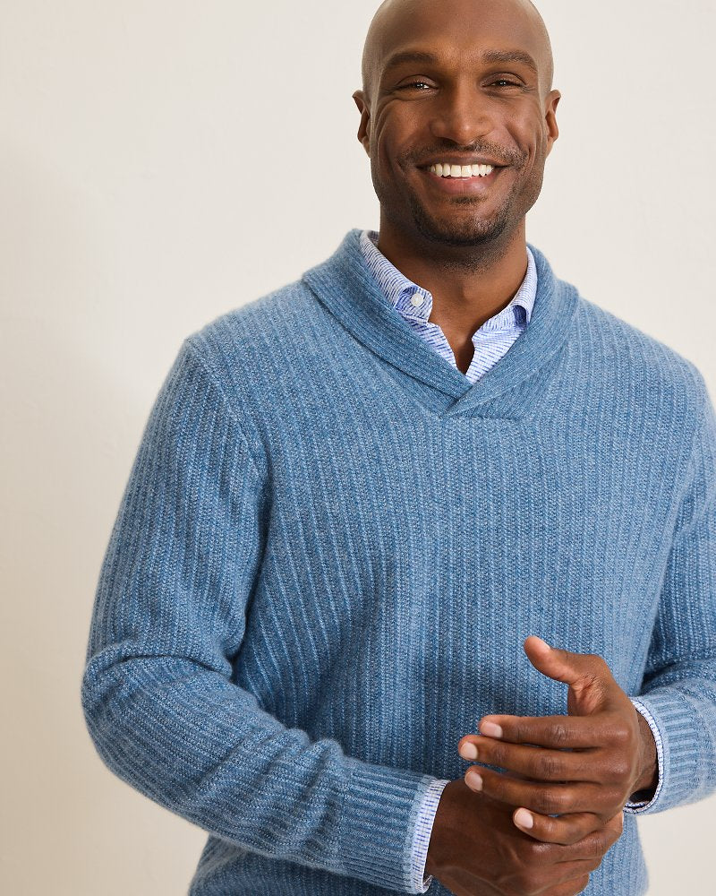 Soundscape Cashmere Sweater Baltic | Tommy Bahama Featured - Soundscape Cashmere Sweater