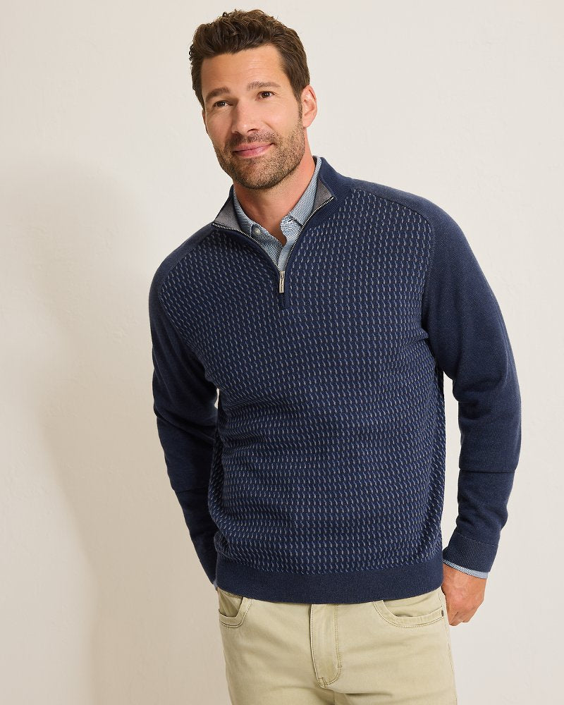 Coastal Shores Half-Zip Sweater Navy | Tommy Bahama Sale - Coastal Shores Half-Zip Sweater