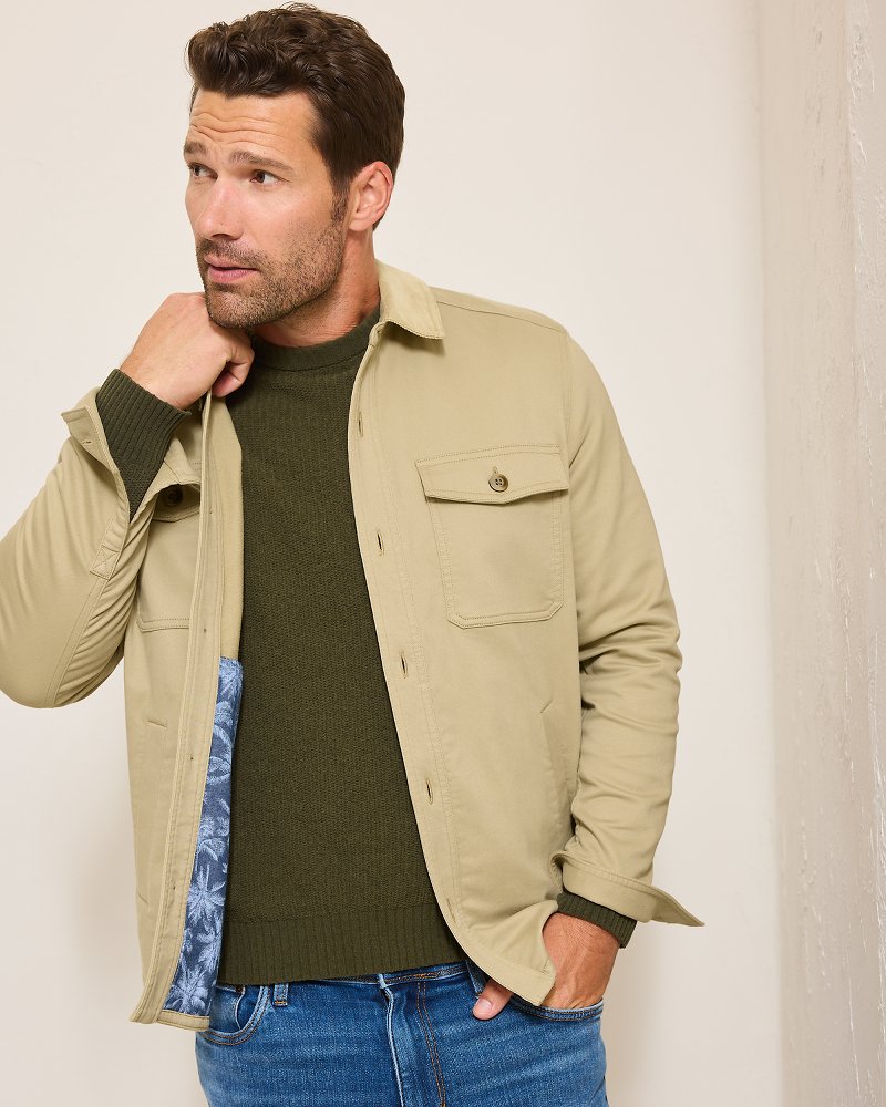 Harbor Point Shirt Jacket Stone Khaki | Tommy Bahama Trending - Harbor Point Shirt Jacket