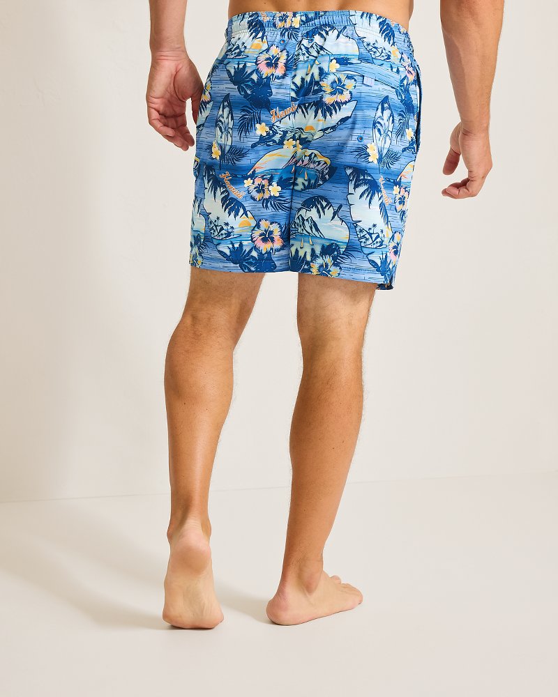Naples Ocean Echoes 6-Inch Swim Trunks Pool Tile | Tommy Bahama Popular - Naples Ocean Echoes 6-Inch Swim Trunks