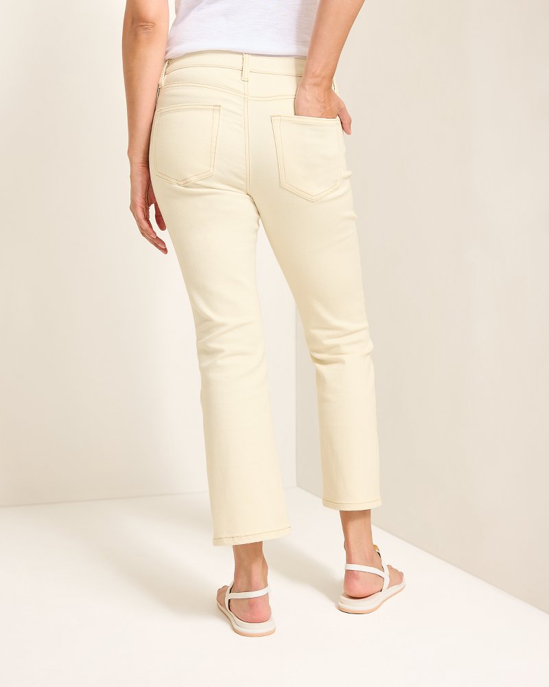 Natural Mid-Rise Cropped Mini Bootcut Jeans Natural | Tommy Bahama New - Natural Mid-Rise Cropped Mini Bootcut Jeans