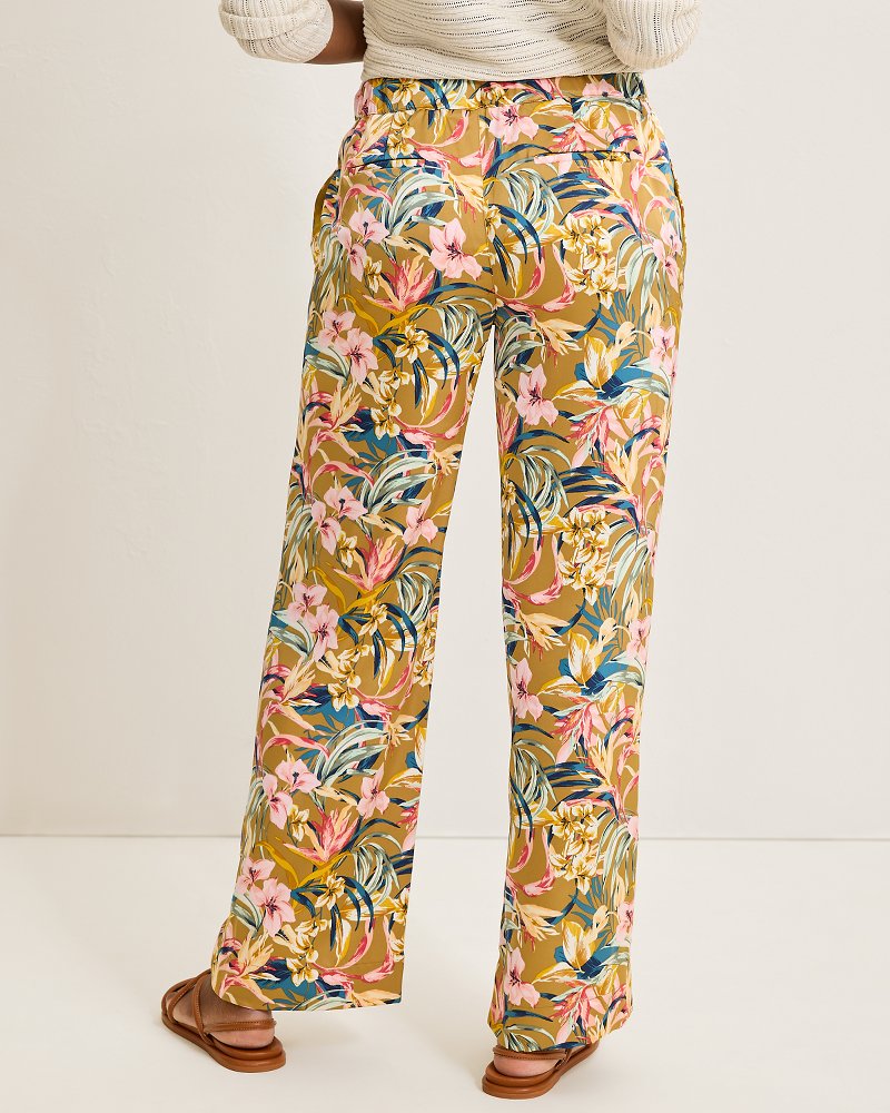 Flora Amora Satin Pants Greek Olive | Tommy Bahama Classic - Flora Amora Satin Pants