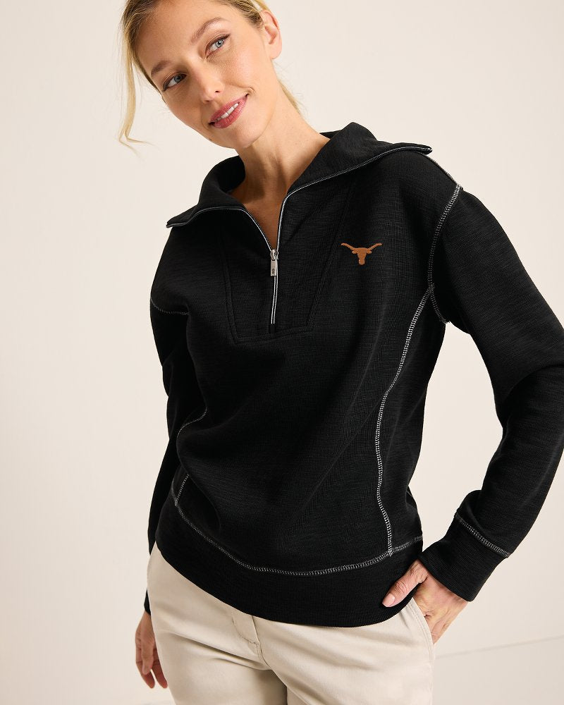 Collegiate Tobago Bay Half-Zip Sweatshirt Texas | Tommy Bahama Popular - Collegiate Tobago Bay Half-Zip Sweatshirt