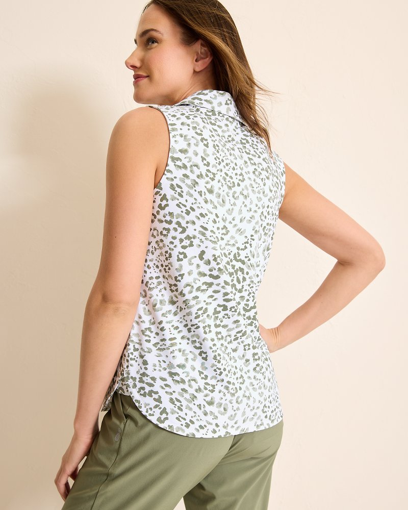 Aubrey Leopard Leisure IslandZone® Polo Tea Leaf | Tommy Bahama Latest - Aubrey Leopard Leisure IslandZone® Polo