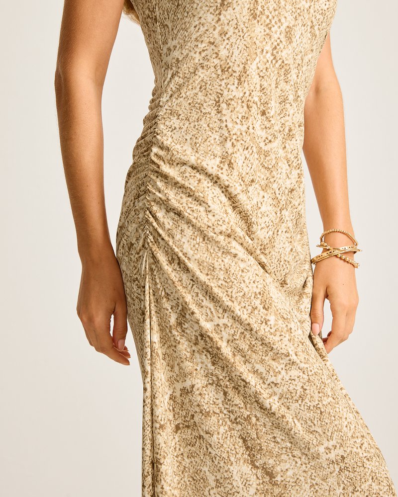 Playa Python Maxi One-Shoulder Dress Travertine | Tommy Bahama Deals - Playa Python Maxi One-Shoulder Dress