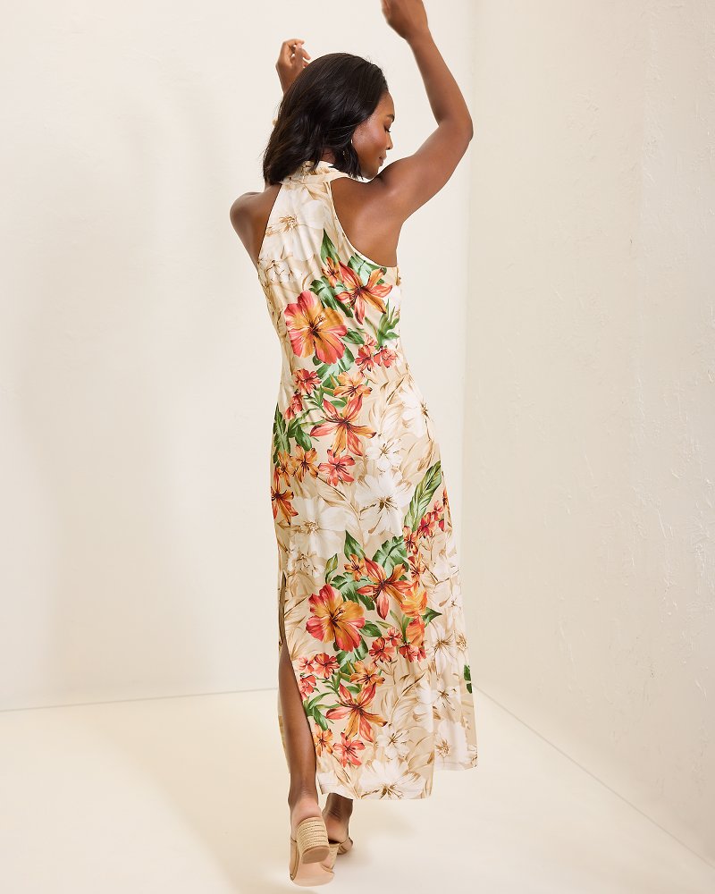 Sandy Solar Bloom Maxi Dress Travertine | Tommy Bahama Discount - Sandy Solar Bloom Maxi Dress