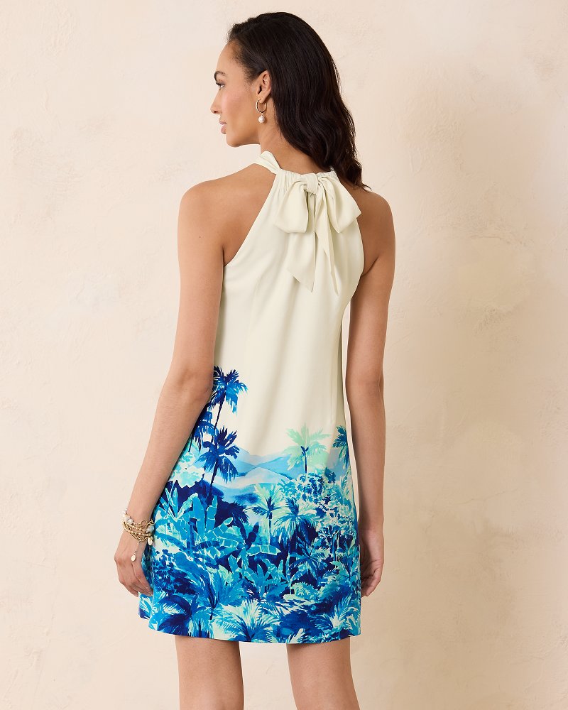 Ocean Side Views Silk Halter Dress Coconut | Tommy Bahama New - Ocean Side Views Silk Halter Dress