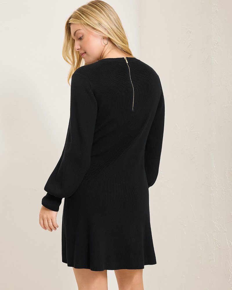 Flared Pickford Balloon-Sleeve Dress Black | Tommy Bahama New - Flared Pickford Balloon-Sleeve Dress