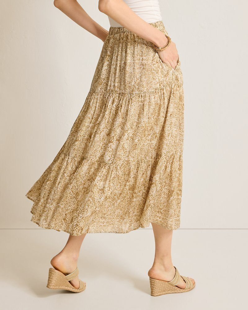 Playa Python Shimmer Midi Skirt Travertine | Tommy Bahama Signature - Playa Python Shimmer Midi Skirt
