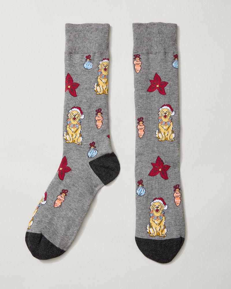 Howliday Cheer Socks Grey Heather | Tommy Bahama Special Offer - Howliday Cheer Socks