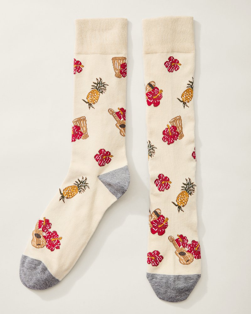 Aloha Spirit Socks Stone | Tommy Bahama Recommended - Aloha Spirit Socks