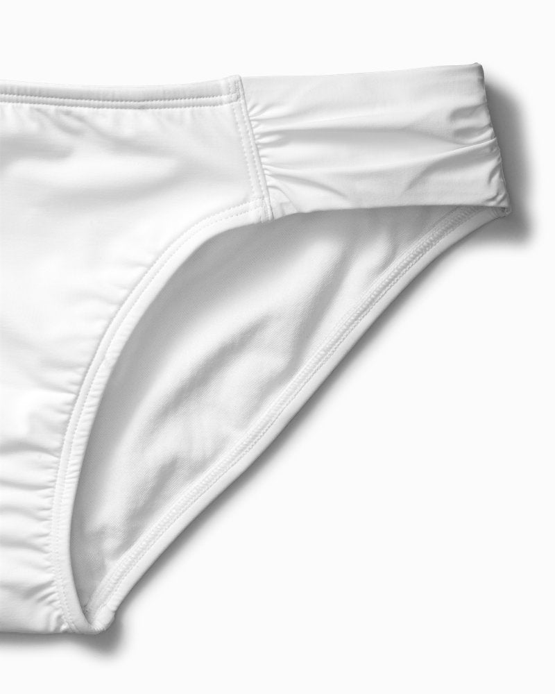 Pearl Shirred Hipster Bikini Bottoms White | Tommy Bahama Premium - Pearl Shirred Hipster Bikini Bottoms