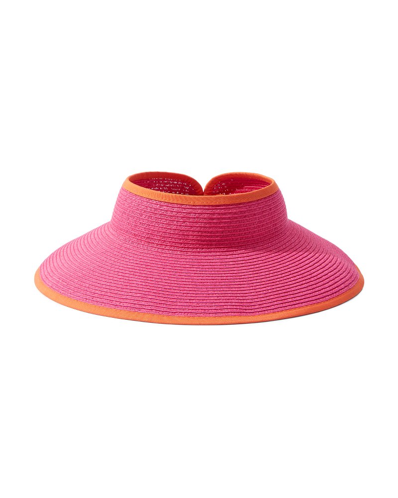 Packable Ultra-Braid Visor Hot Pink/Orange | Tommy Bahama Latest - Packable Ultra-Braid Visor