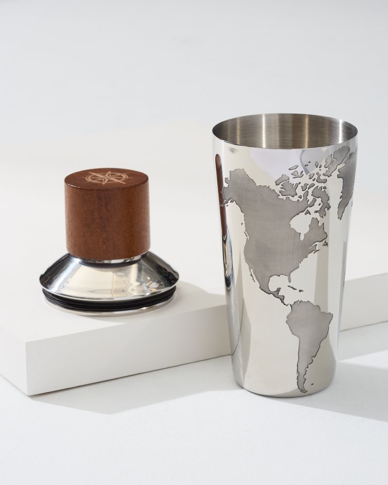 Viski® Globe 3-Piece Cocktail Shaker Silver | Tommy Bahama Smart Buy - Viski® Globe 3-Piece Cocktail Shaker