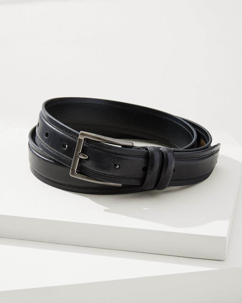 Drop Edge Stitch Belt Black | Tommy Bahama Discount - Drop Edge Stitch Belt