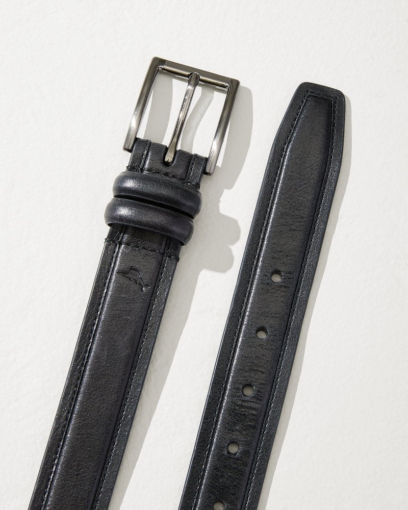 Drop Edge Stitch Belt Black | Tommy Bahama Discount - Drop Edge Stitch Belt