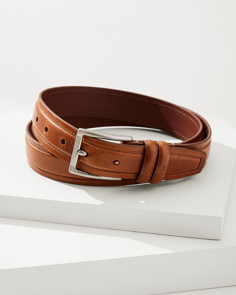 Drop Edge Stitch Belt Tan | Tommy Bahama Smart Buy - Drop Edge Stitch Belt