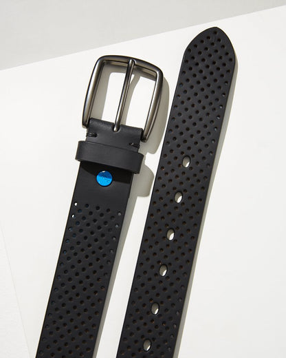 Perforated Rubberized Performance Belt Black | Tommy Bahama Popular - Perforated Rubberized Performance Belt