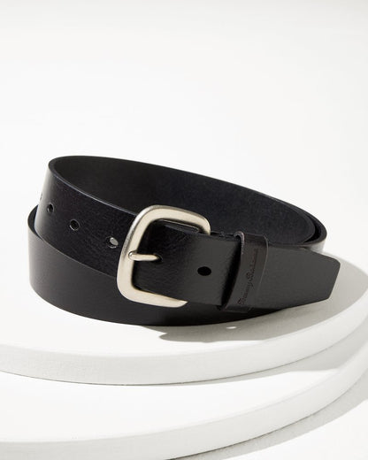 Raw Edge Leather Belt Black | Tommy Bahama Discount - Raw Edge Leather Belt